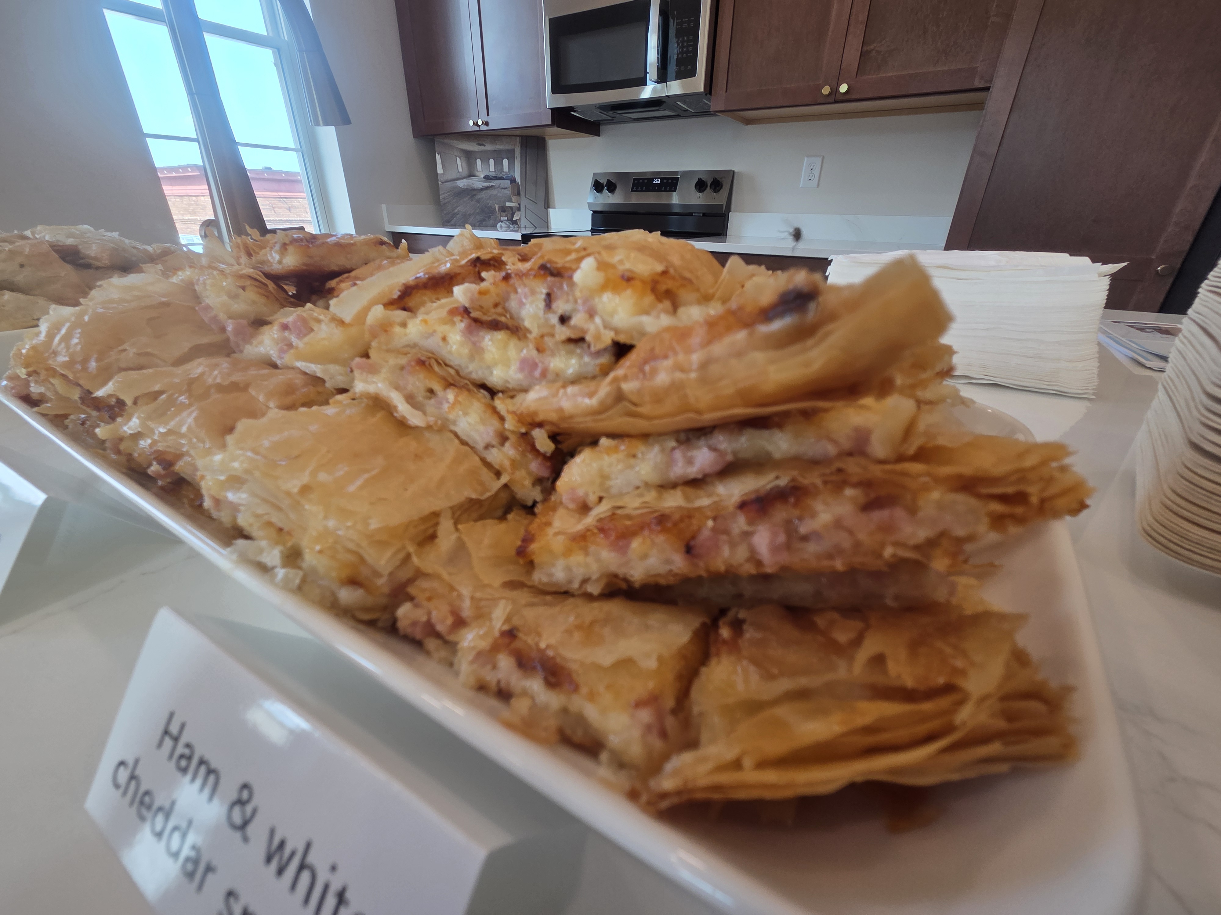 Ham-and-cheddar Spankies pastries, ready to share.