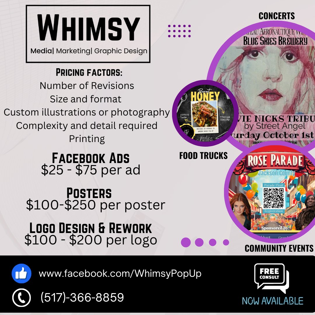 Whimsy services campaign promotional graphic created by Whimsy