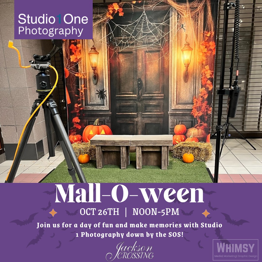Malloween event details promotional graphic created by Whimsy