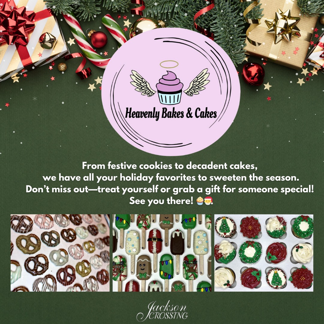 Heavenly Bakes & Cakes vendor advertisement for Holiday in the Halls