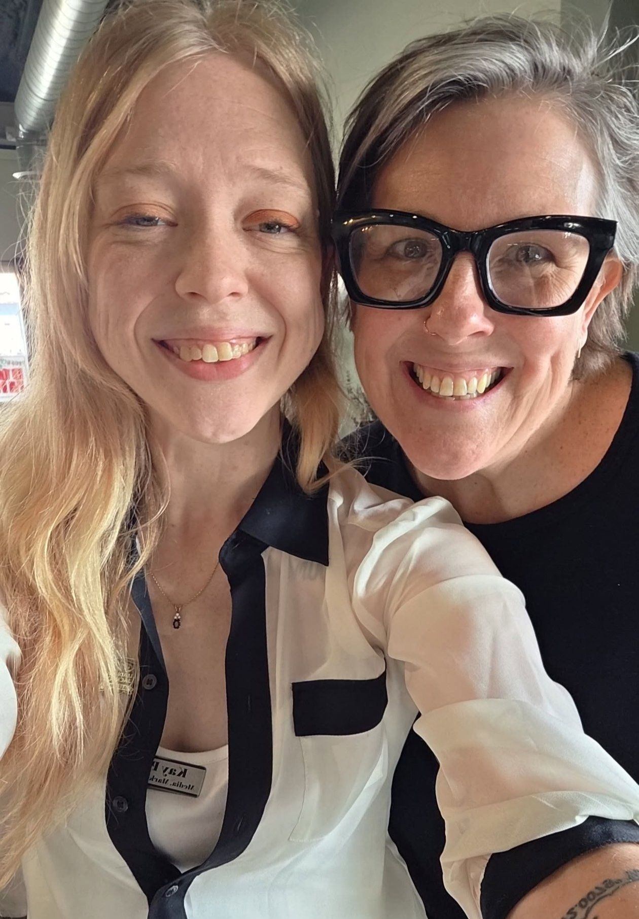 Kay and a Fetch Market partner during the consulting and media partnership