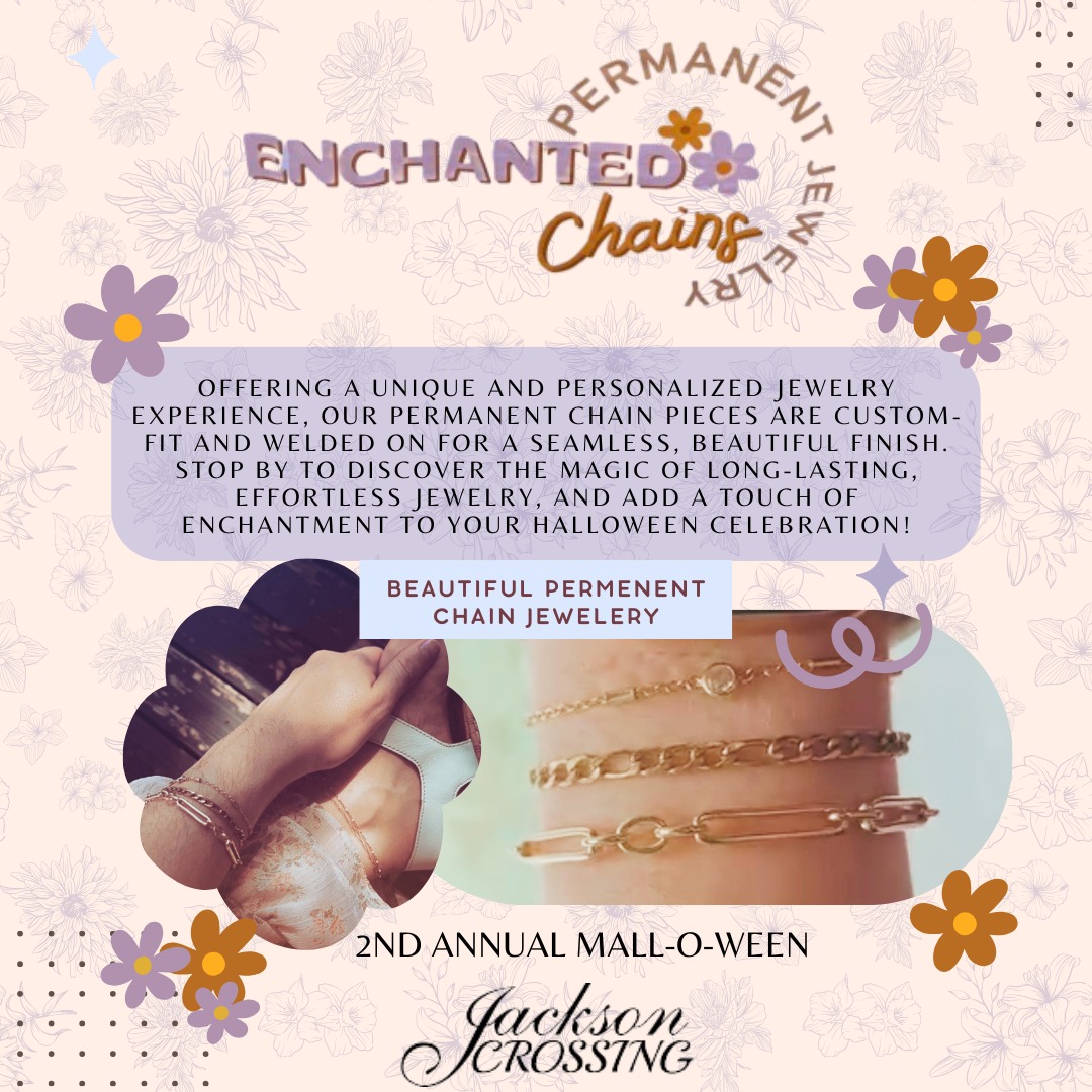 Enchanted Chains permanent jewelry promotion for Malloween